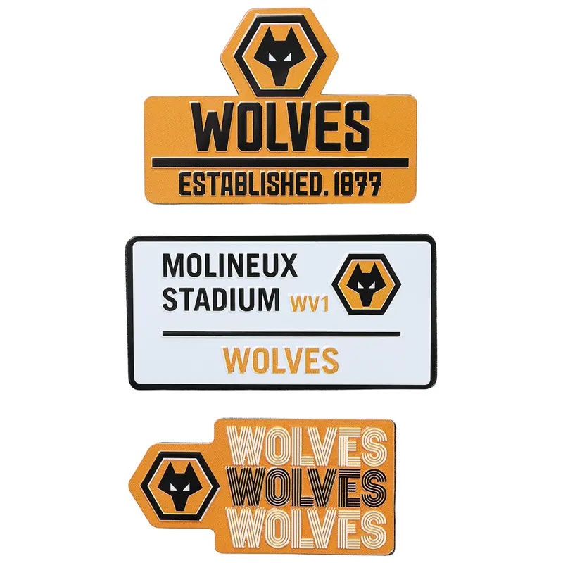 Wolverhampton Wanderers Shirt Store | 3 Pack Magnets Collection Wolverhampton Wanderers Official Gear